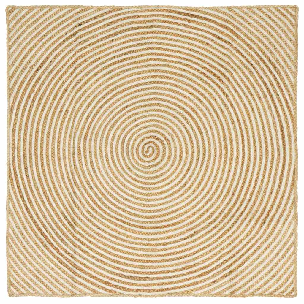 vidaXL Vloerkleed Natuurlijk en Wit 60 x 110 cm Jute