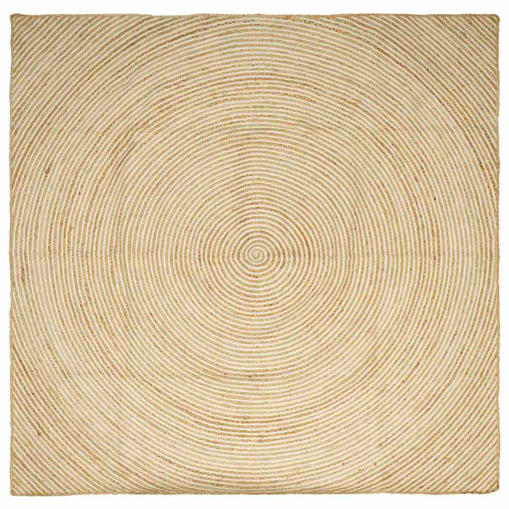 vidaXL Vloerkleed Natuurlijk en Wit 60 x 110 cm Jute