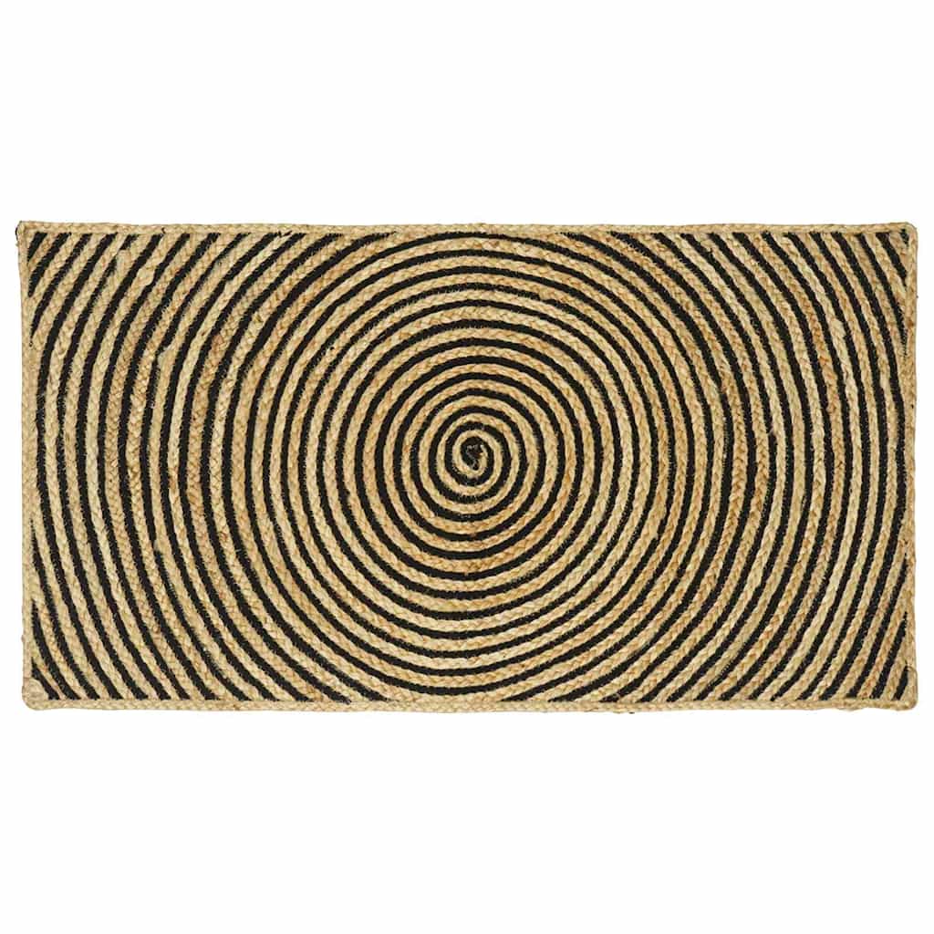 vidaXL Vloerkleed Natuurlijk en Wit 60 x 110 cm Jute