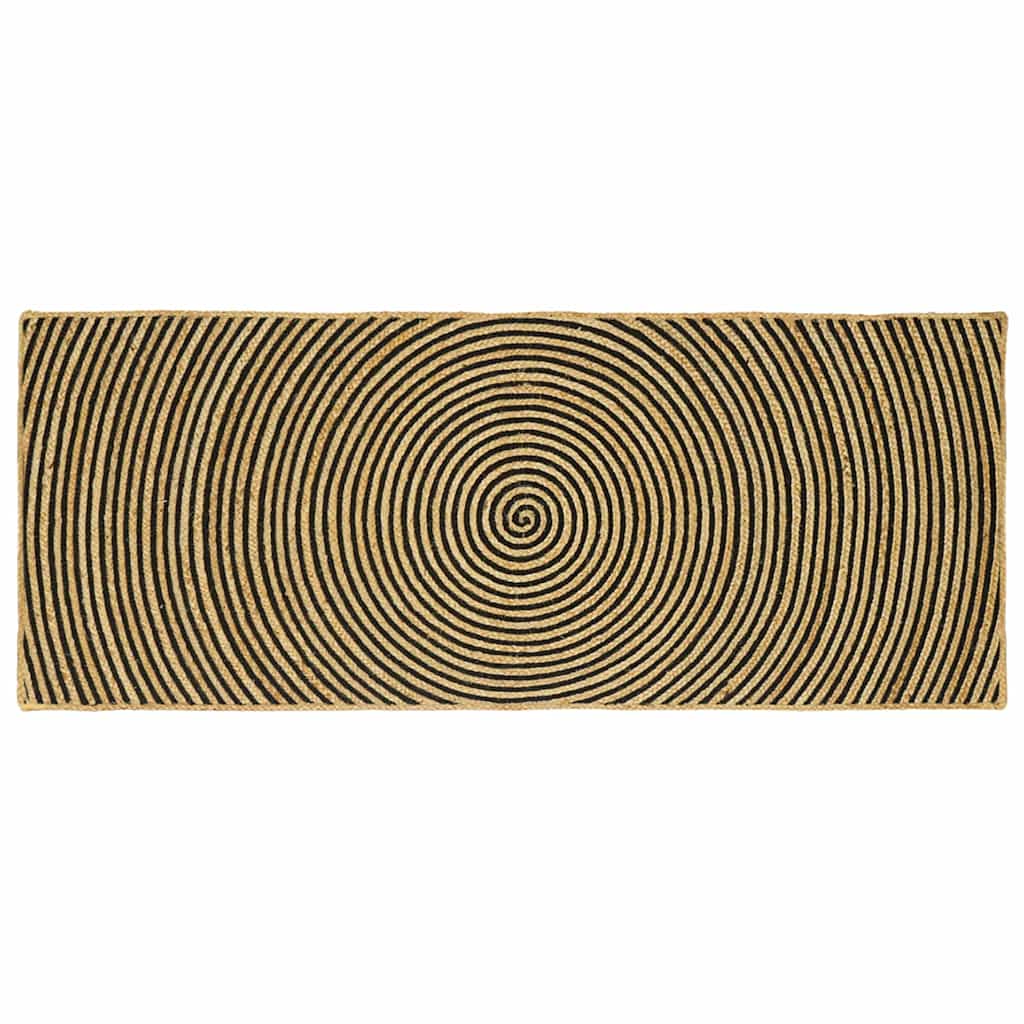vidaXL Vloerkleed Natuurlijk en Wit 60 x 110 cm Jute