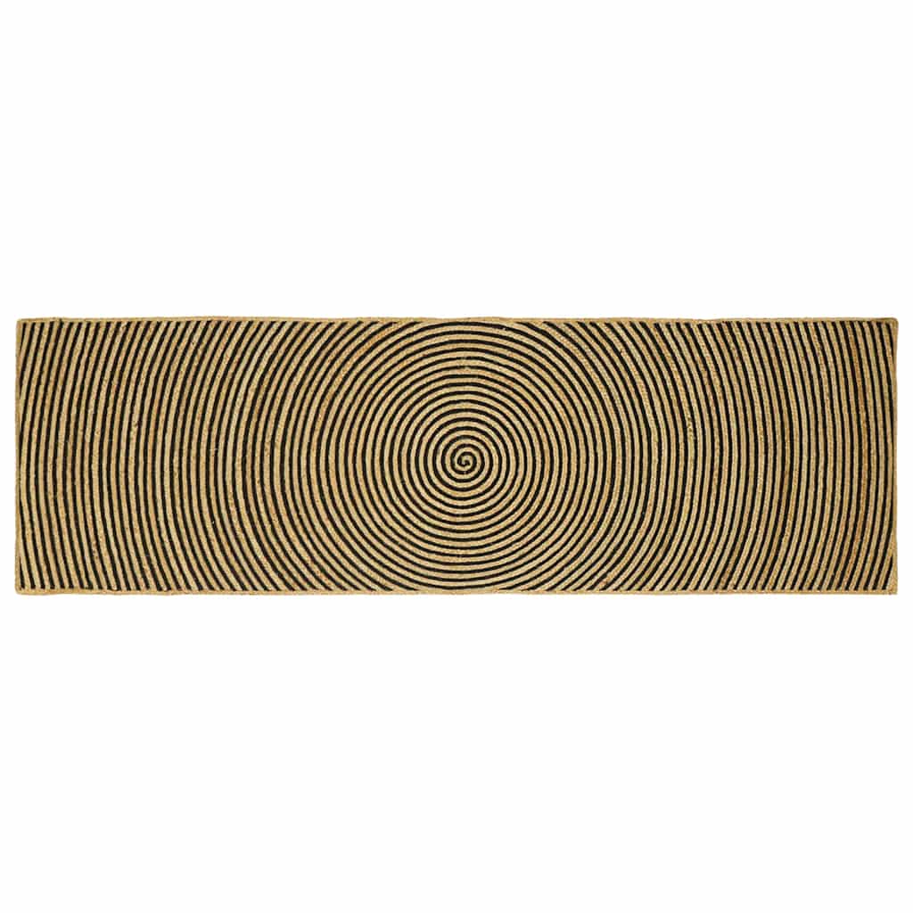 vidaXL Vloerkleed Natuurlijk en Wit 60 x 110 cm Jute