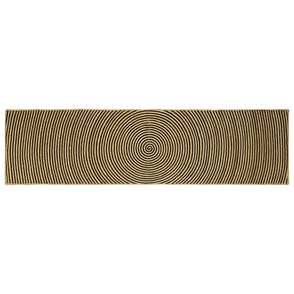vidaXL Vloerkleed Natuurlijk en Wit 60 x 110 cm Jute