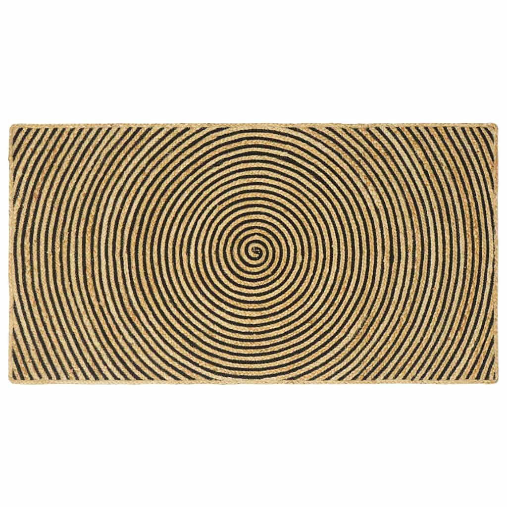 vidaXL Vloerkleed Natuurlijk en Wit 60 x 110 cm Jute