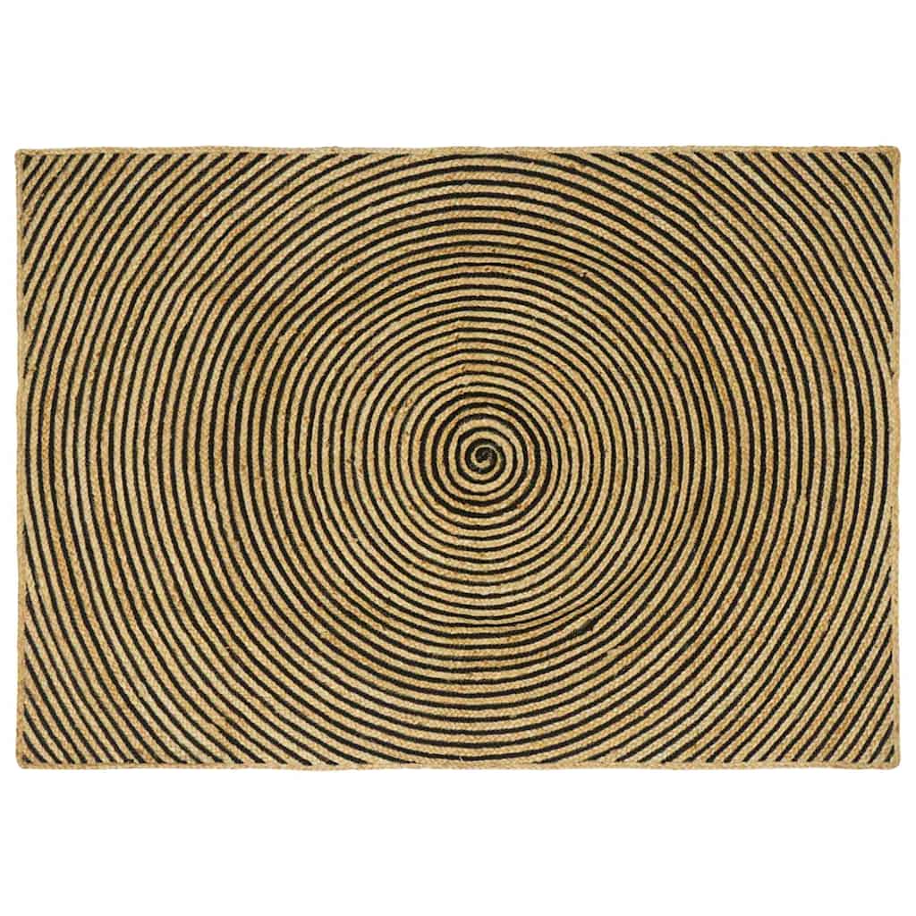 vidaXL Vloerkleed Natuurlijk en Wit 60 x 110 cm Jute