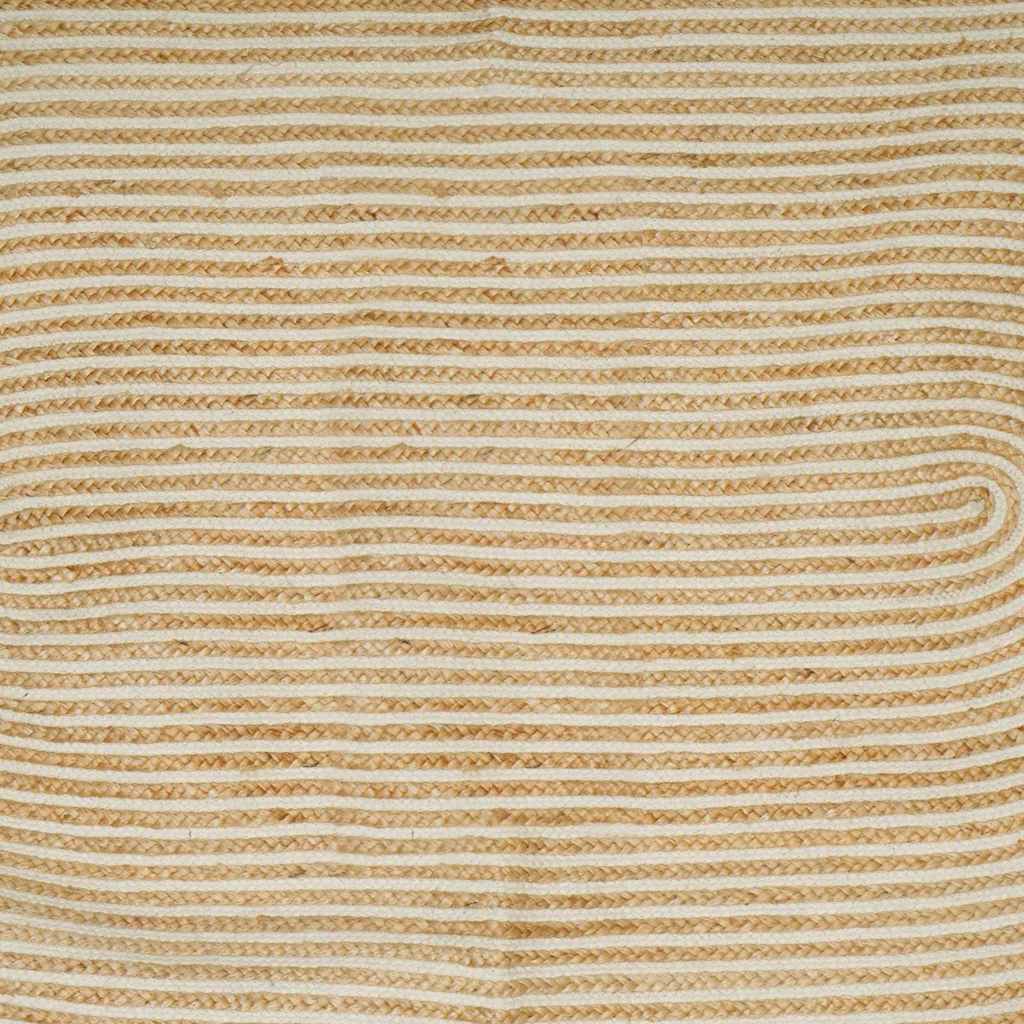 vidaXL Vloerkleed Natuurlijk en Wit 100 x 152 cm Jute