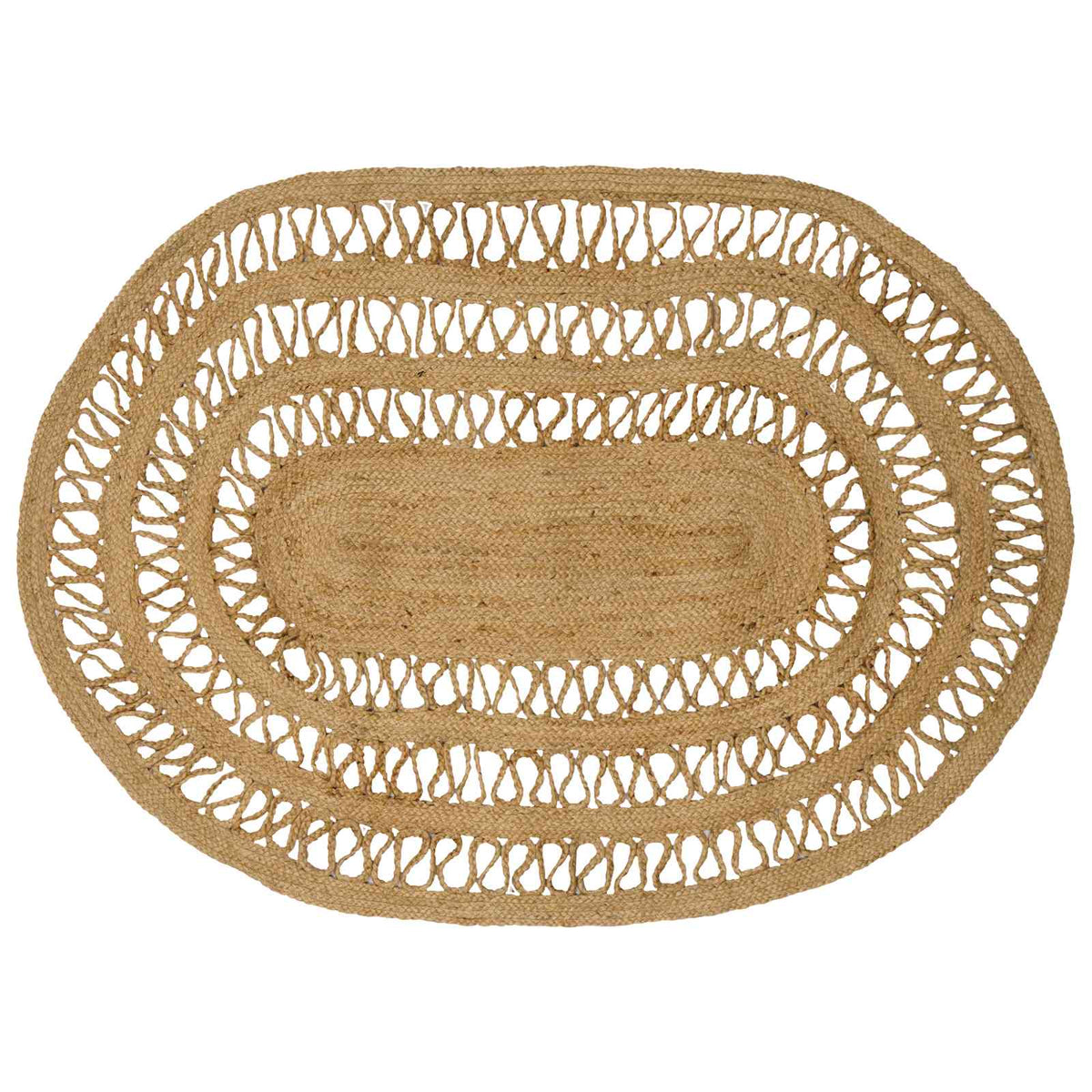 vidaXL Tapijt Beige 100 x 152 cm Jute