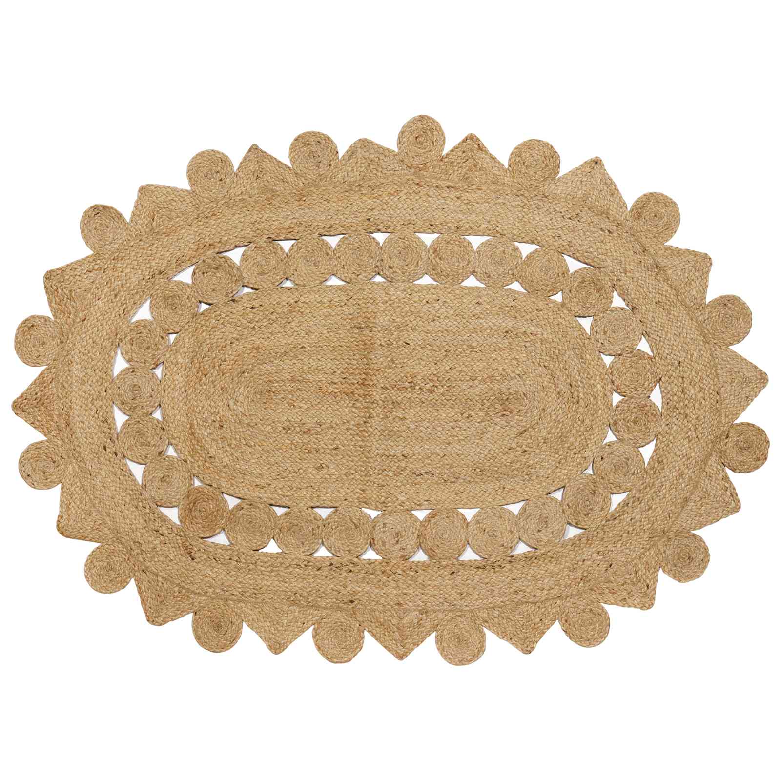 vidaXL Tapijt Beige 100 x 152 cm Jute
