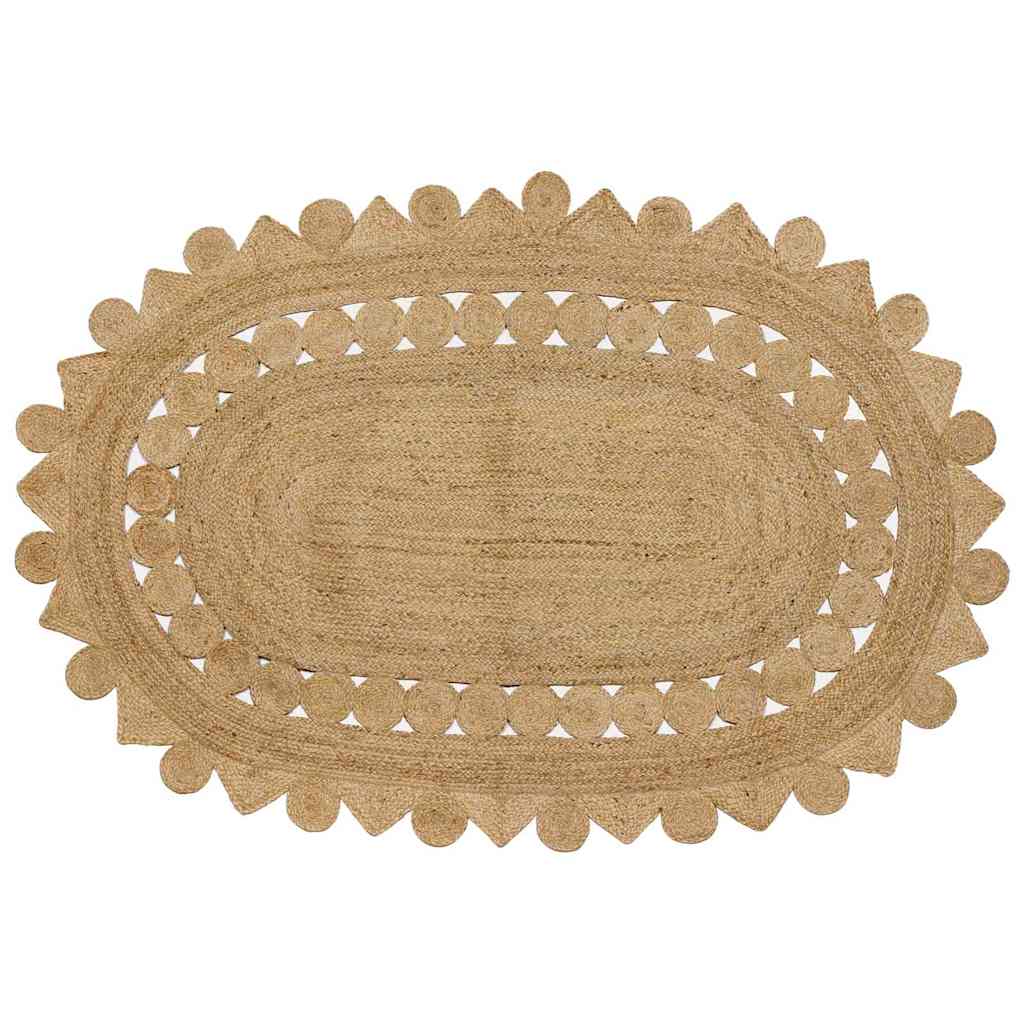 vidaXL Tapijt Beige 100 x 152 cm Jute