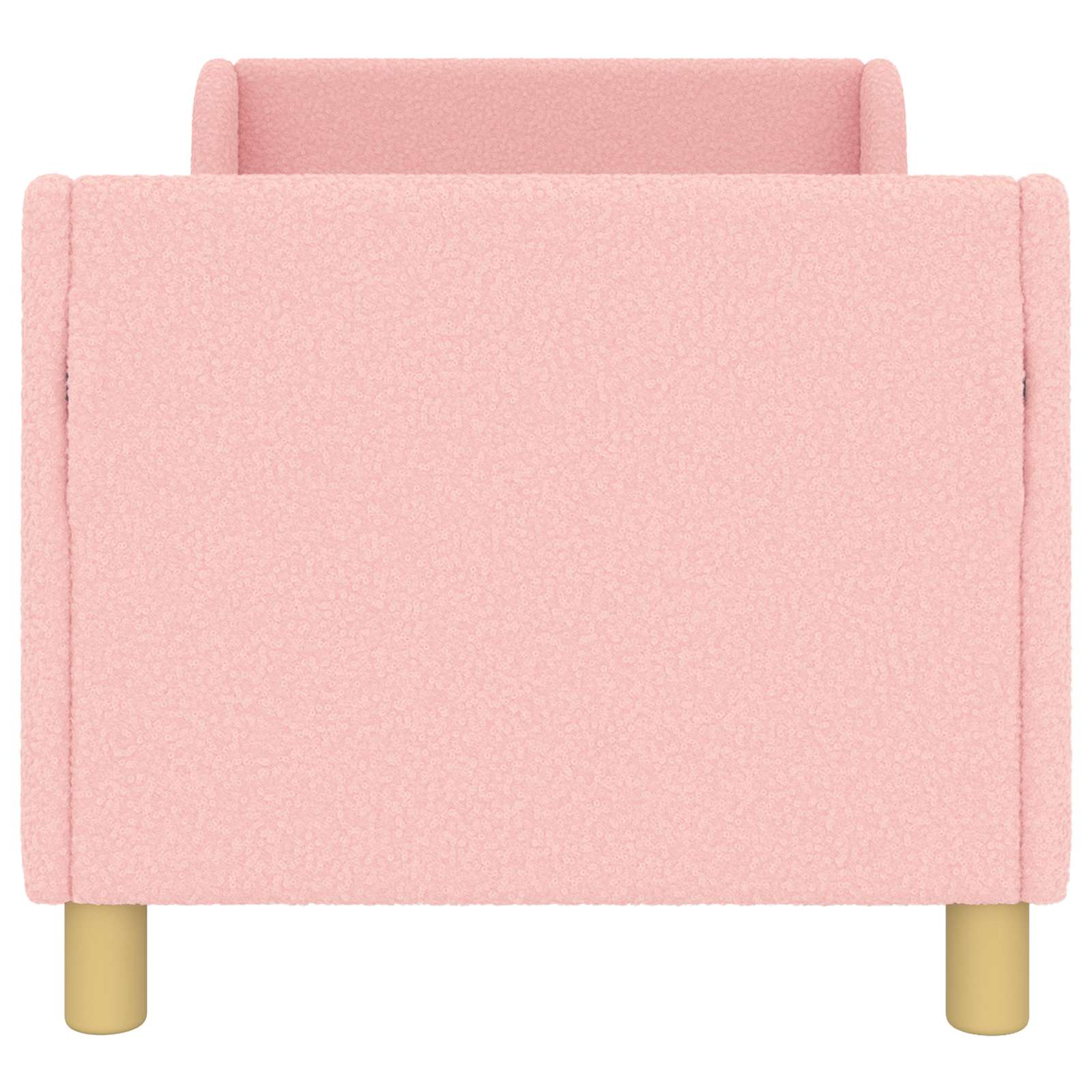 vidaXL Peuterbedframe met hoofdbord Crème 70 x 140 cm Schapenstof