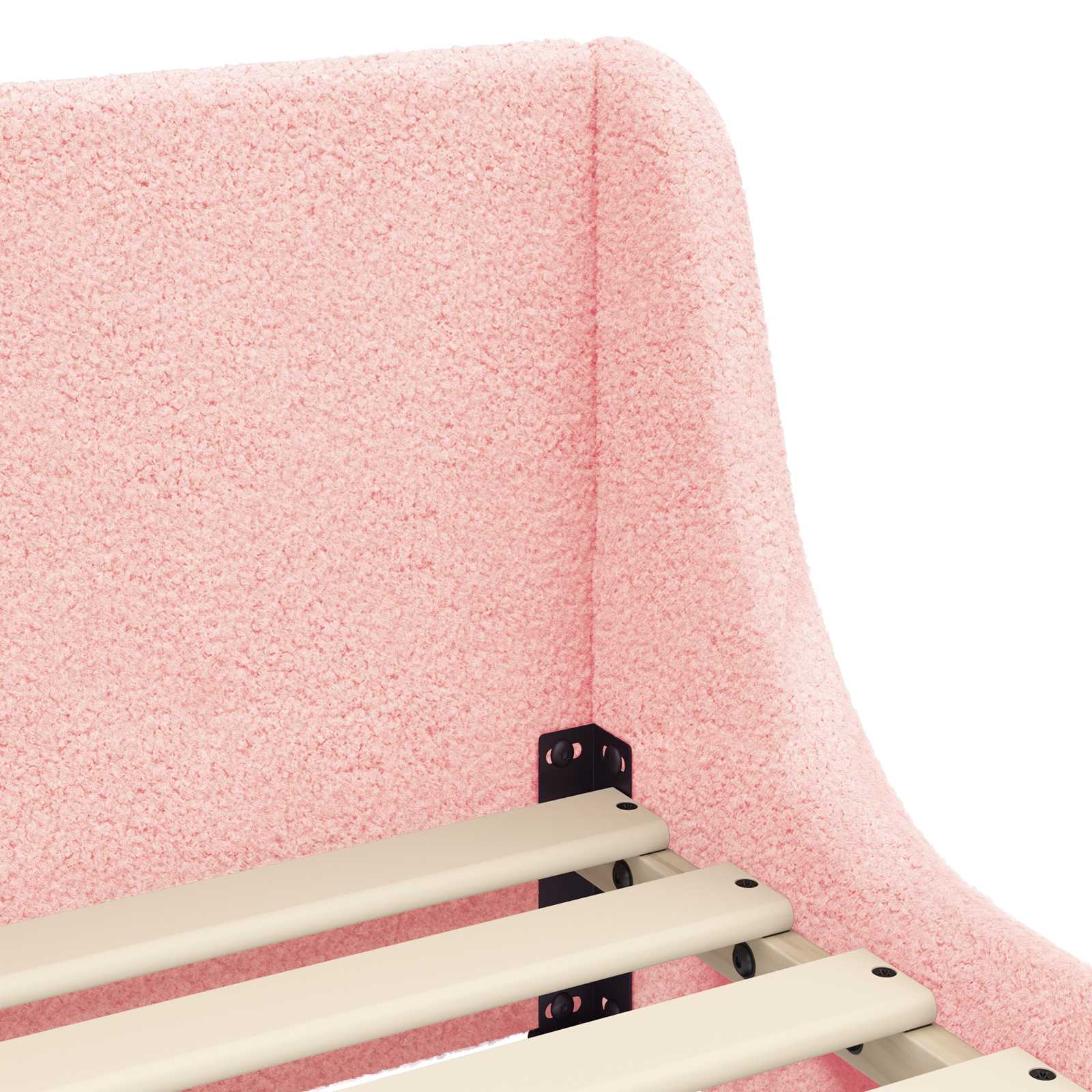 vidaXL Peuterbedframe met hoofdbord Crème 70 x 140 cm Schapenstof