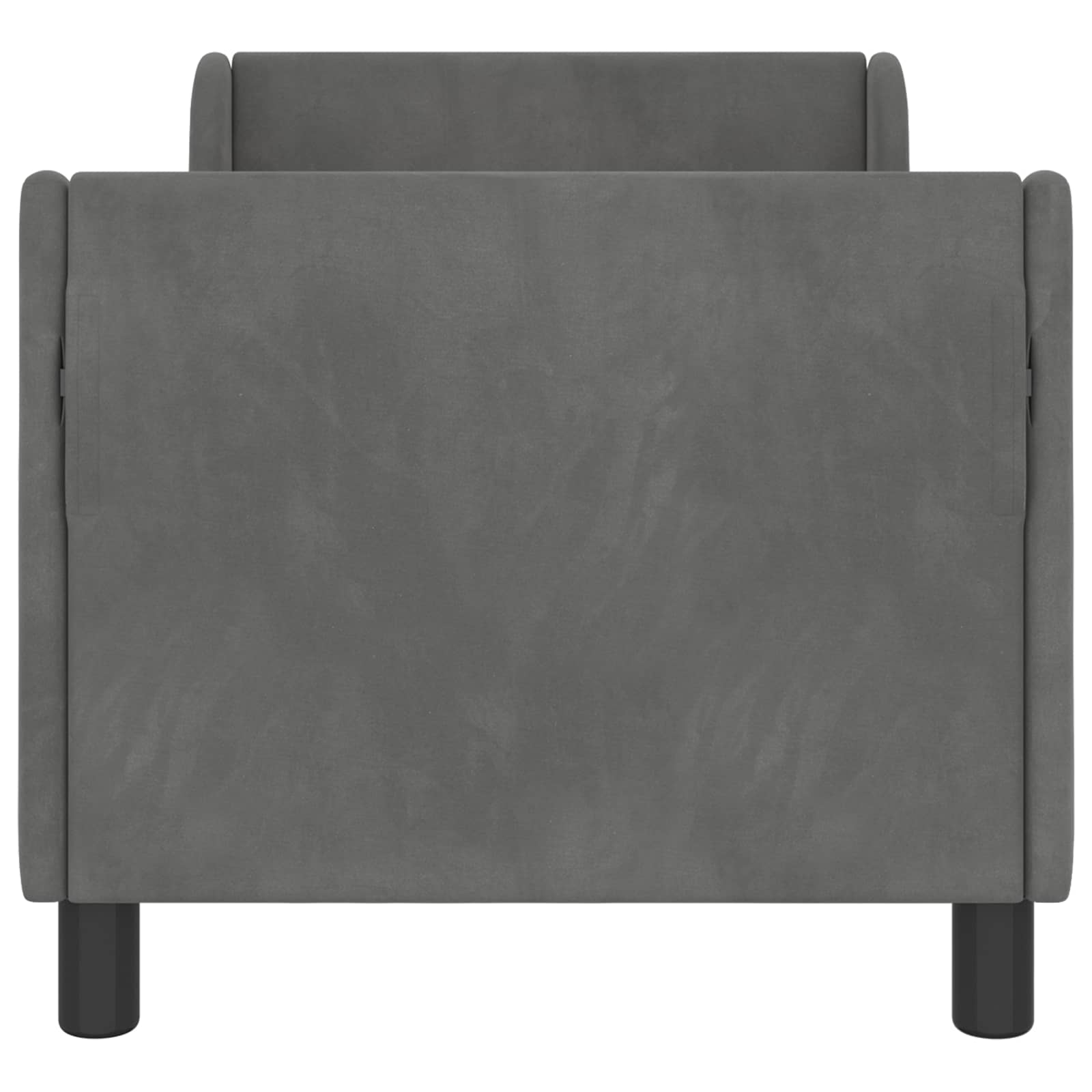 vidaXL Peuterbedframe met hoofdbord Lichtgrijs 70 x 140 cm Fluweel