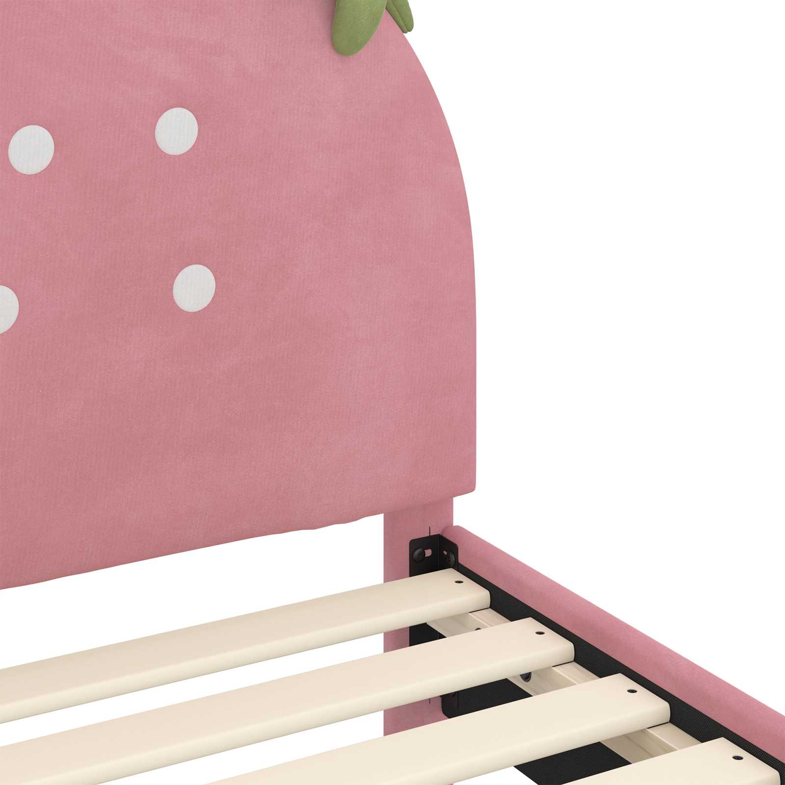 vidaXL Peuterbedframe met hoofdbord Roze 70 x 140 cm Fluweel