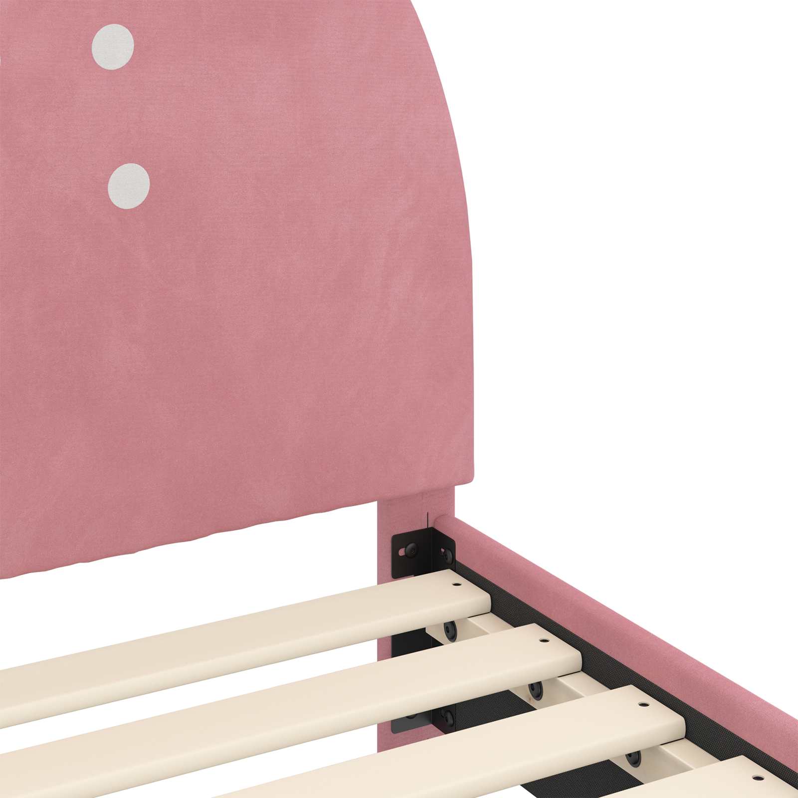 vidaXL Peuterbedframe met hoofdbord Roze 70 x 140 cm Fluweel