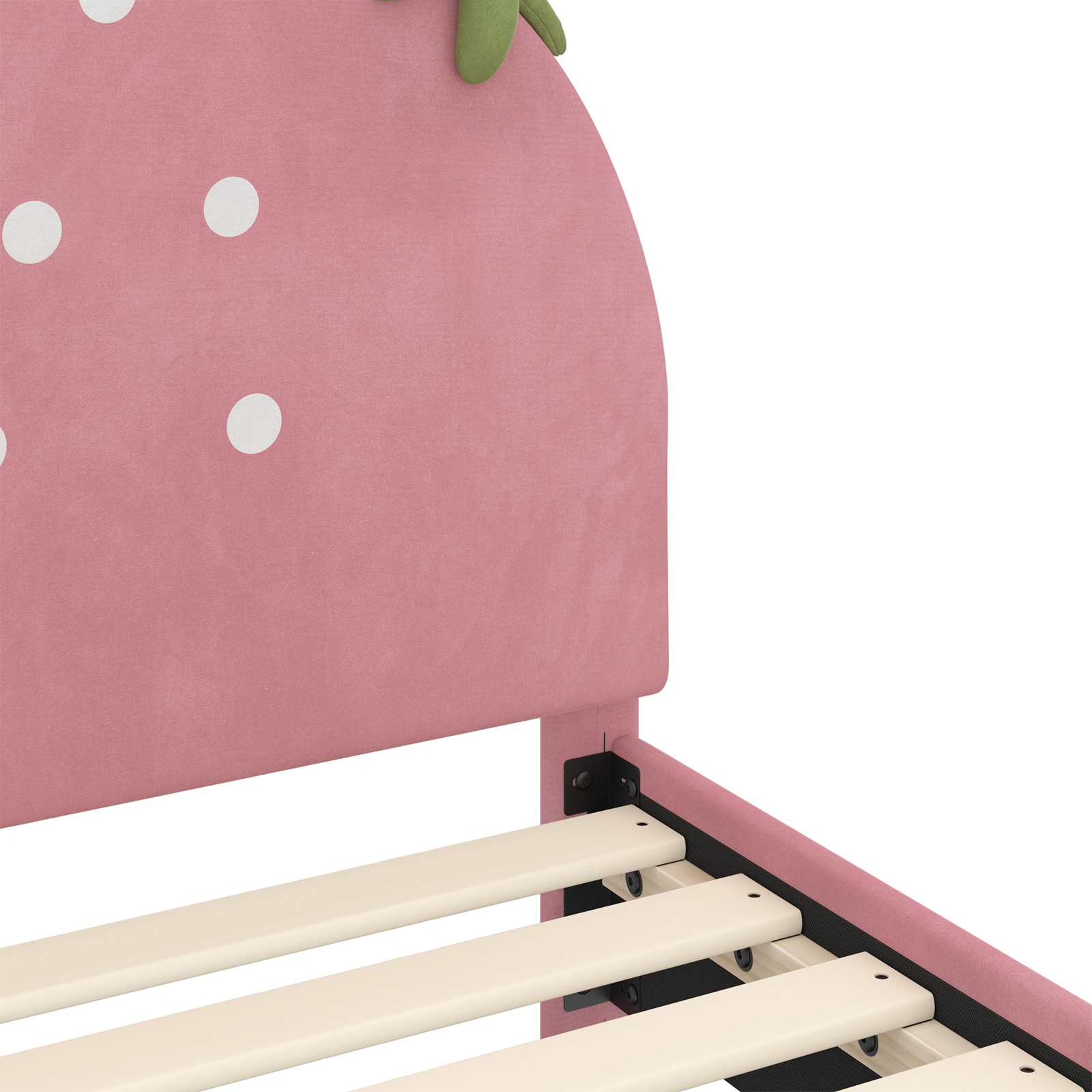 vidaXL Peuterbedframe met hoofdbord Roze 70 x 140 cm Fluweel