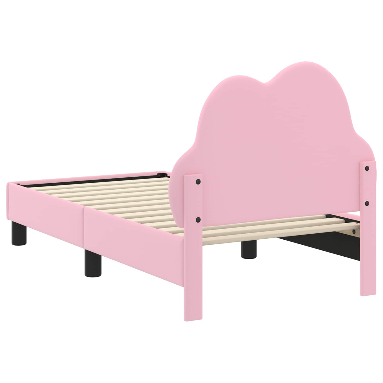 vidaXL Peuterbedframe met hoofdbord met hoofdeinde Roze 70 x 140 cm PU