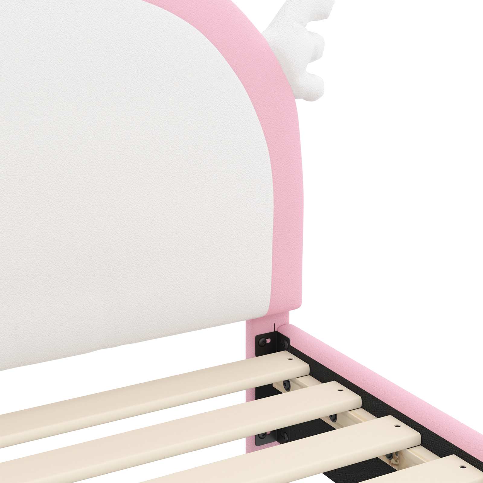 vidaXL Peuterbedframe met hoofdbord met hoofdeinde Roze 70 x 140 cm PU