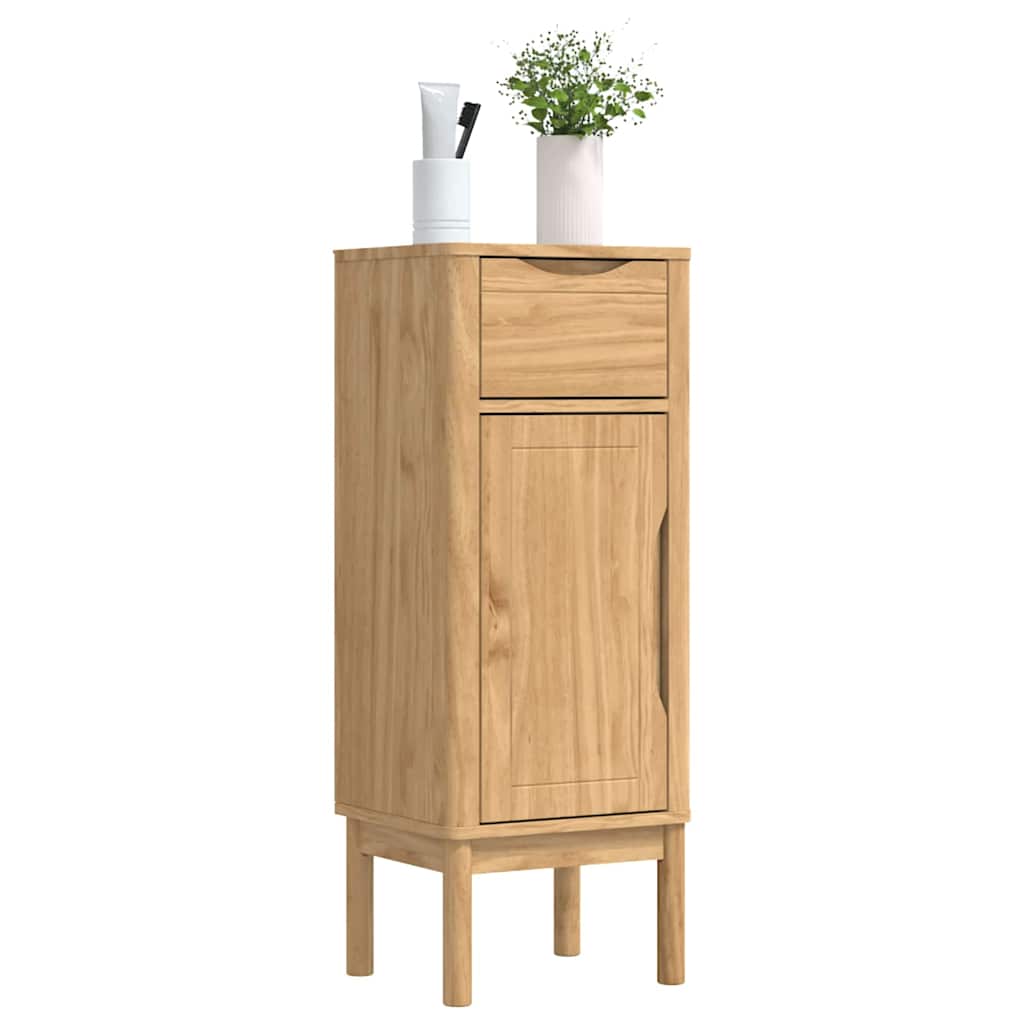 vidaXL Badkamerkast Wasbruin 35 x 30 x 85 cm Massief grenenhout