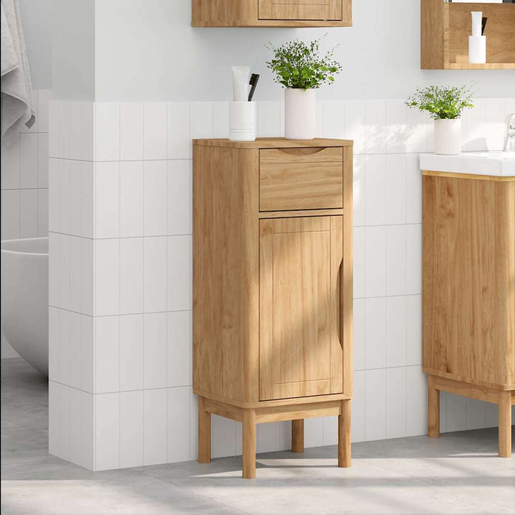 vidaXL Badkamerkast Wasbruin 35 x 30 x 85 cm Massief grenenhout