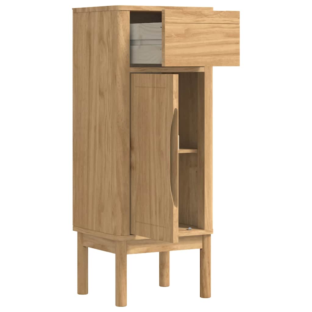 vidaXL Badkamerkast Wasbruin 35 x 30 x 85 cm Massief grenenhout
