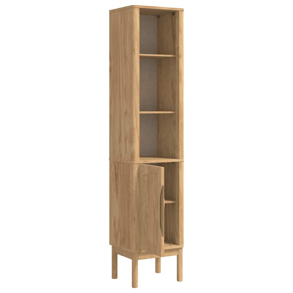 vidaXL Hoge badkamerkast Wasbruin 36 x 30 x 160 cm Massief grenenhout