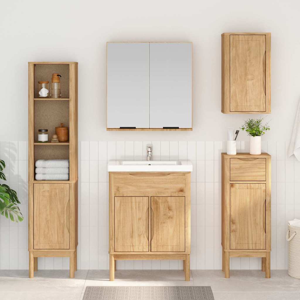 vidaXL Badkamer wastafelkast met plank FLORO Wasbruin 60 x 40 x 80 cm