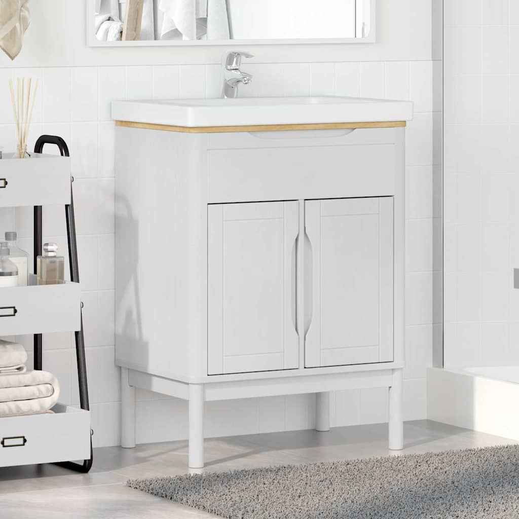 vidaXL Badkamer wastafelkast met plank FLORO Wasbruin 60 x 40 x 80 cm