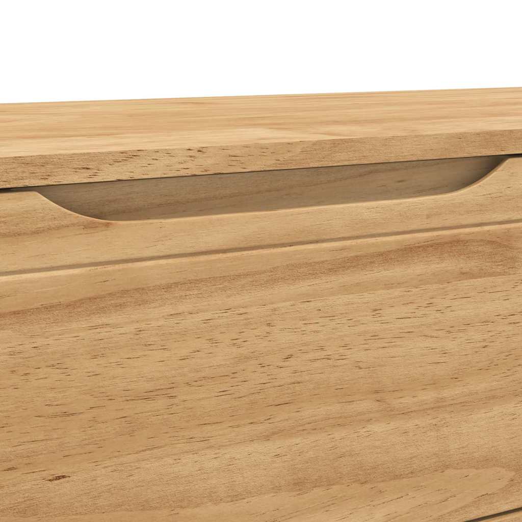 vidaXL Hal bank met lade Wasbruin 115 x 40 x 45 cm Massief Vurenhout