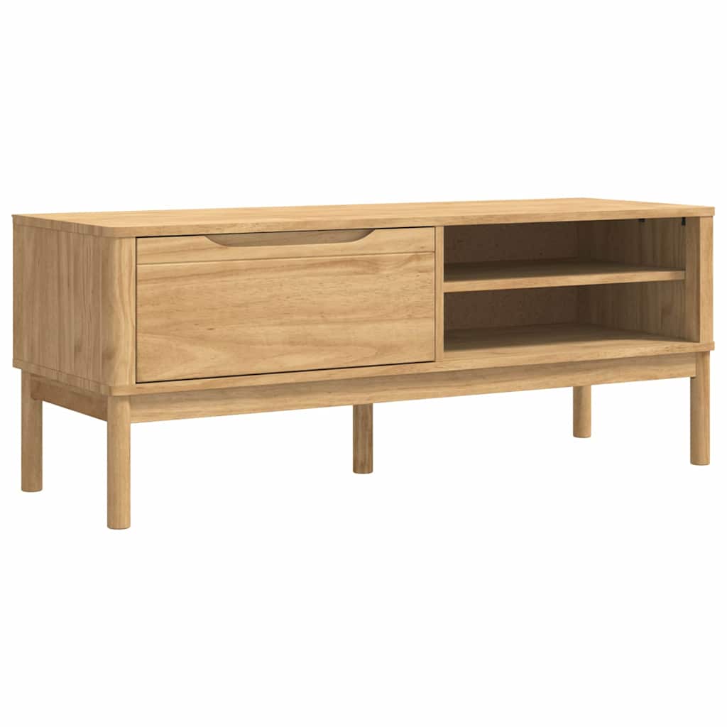 vidaXL Hal bank met lade Wasbruin 115 x 40 x 45 cm Massief Vurenhout
