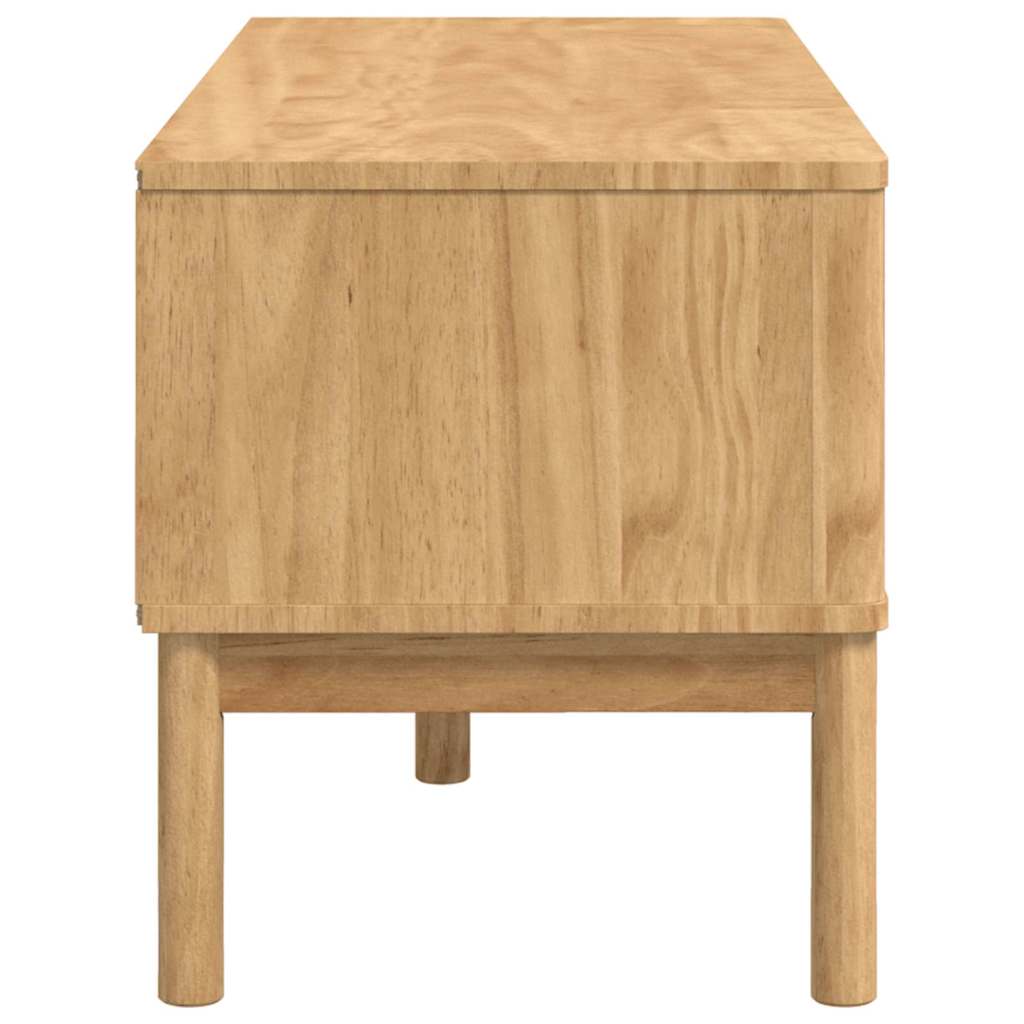 vidaXL Hal bank met lade Wasbruin 115 x 40 x 45 cm Massief Vurenhout