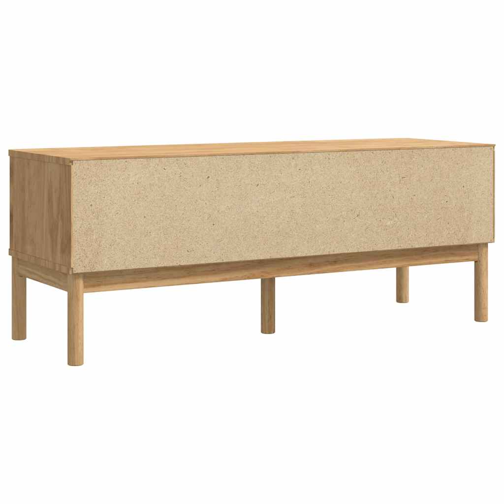 vidaXL Hal bank met lade Wasbruin 115 x 40 x 45 cm Massief Vurenhout