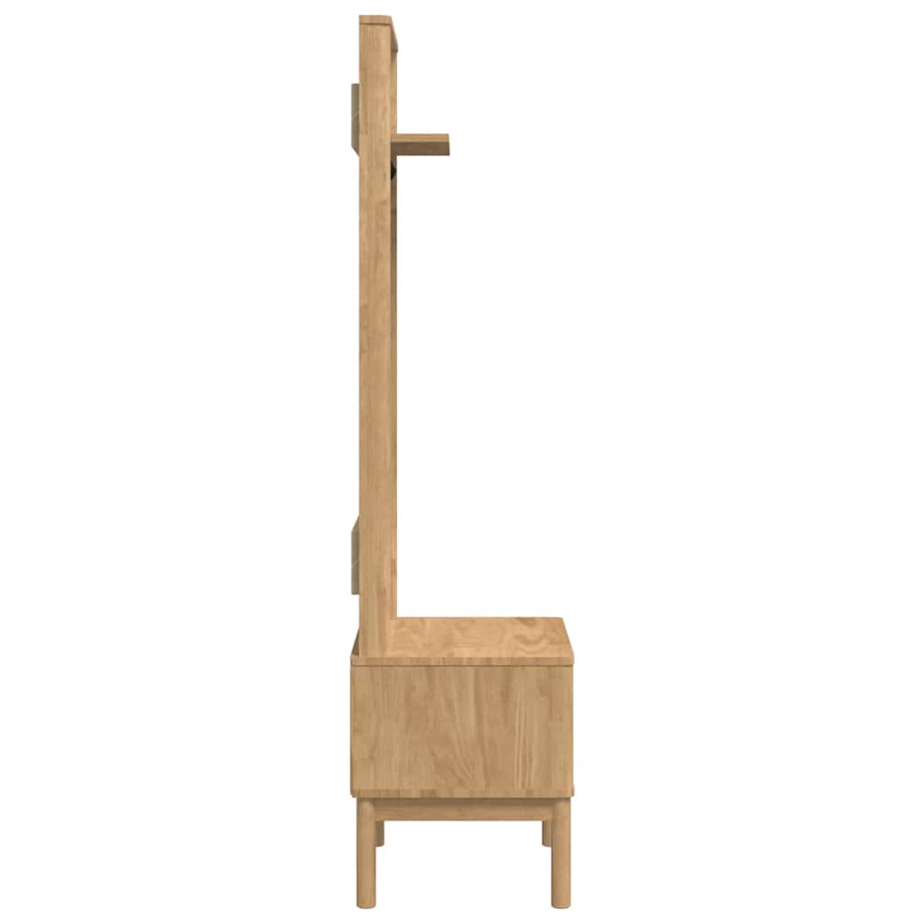 vidaXL Halkast FLORO Wasbruin 50 x 40 x 158 cm Massief Vurenhout