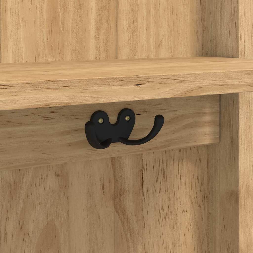 vidaXL Halkast FLORO Wasbruin 50 x 40 x 158 cm Massief Vurenhout