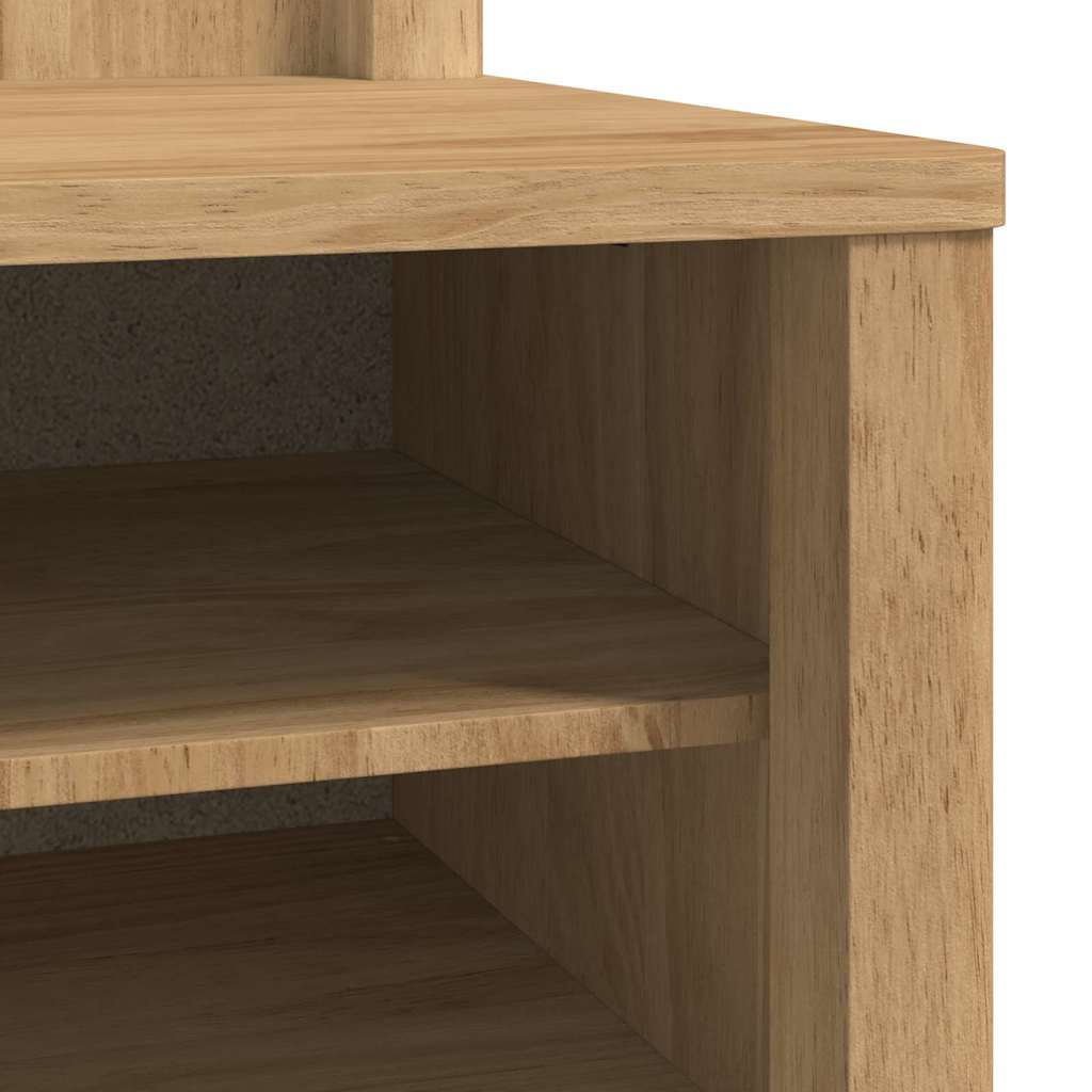 vidaXL Halkast FLORO Wasbruin 50 x 40 x 158 cm Massief Vurenhout