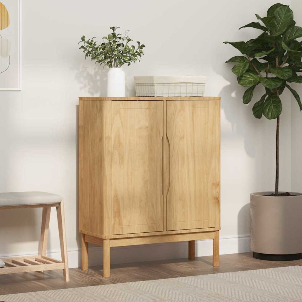 vidaXL Dressoir Wasbruin 70 x 30 x 70,5 cm Massief Vurenhout