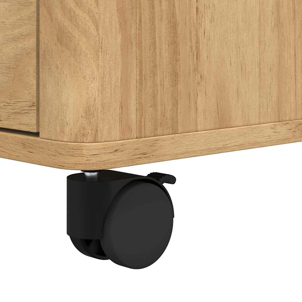 vidaXL Keuken Trolley Wasbruin 72,5 x 45 x 80 cm Massief Vurenhout
