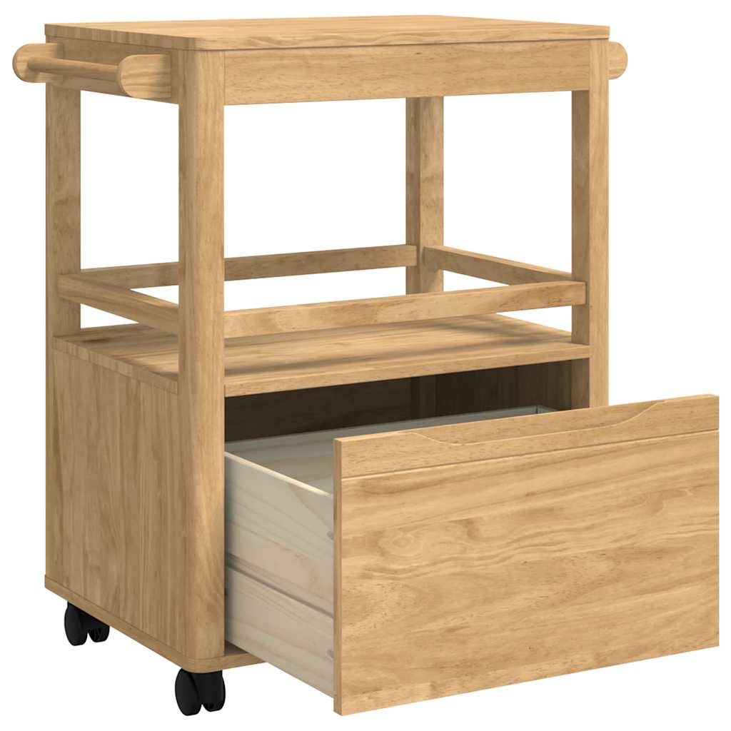 vidaXL Keuken Trolley FLORO Wasbruin 72,5 x 45 x 80 cm