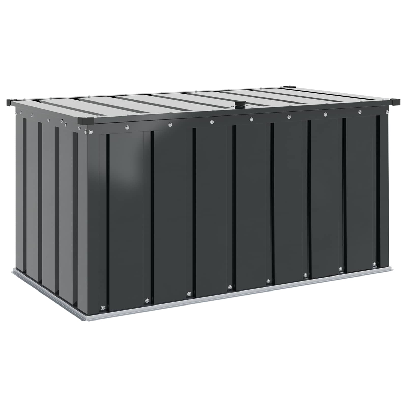 vidaXL Tuinopslagdoos Zwart 101 x 56,5 x 50 cm Staal