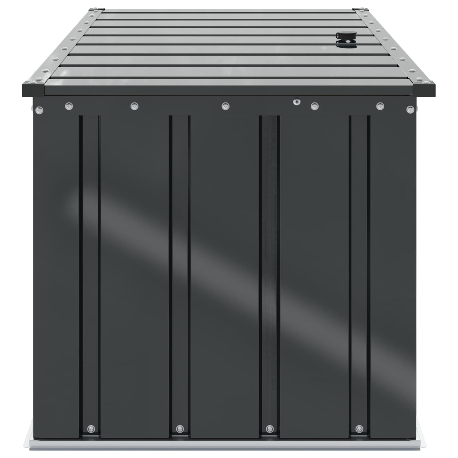 vidaXL Tuinopslagdoos Zwart 101 x 56,5 x 50 cm Staal