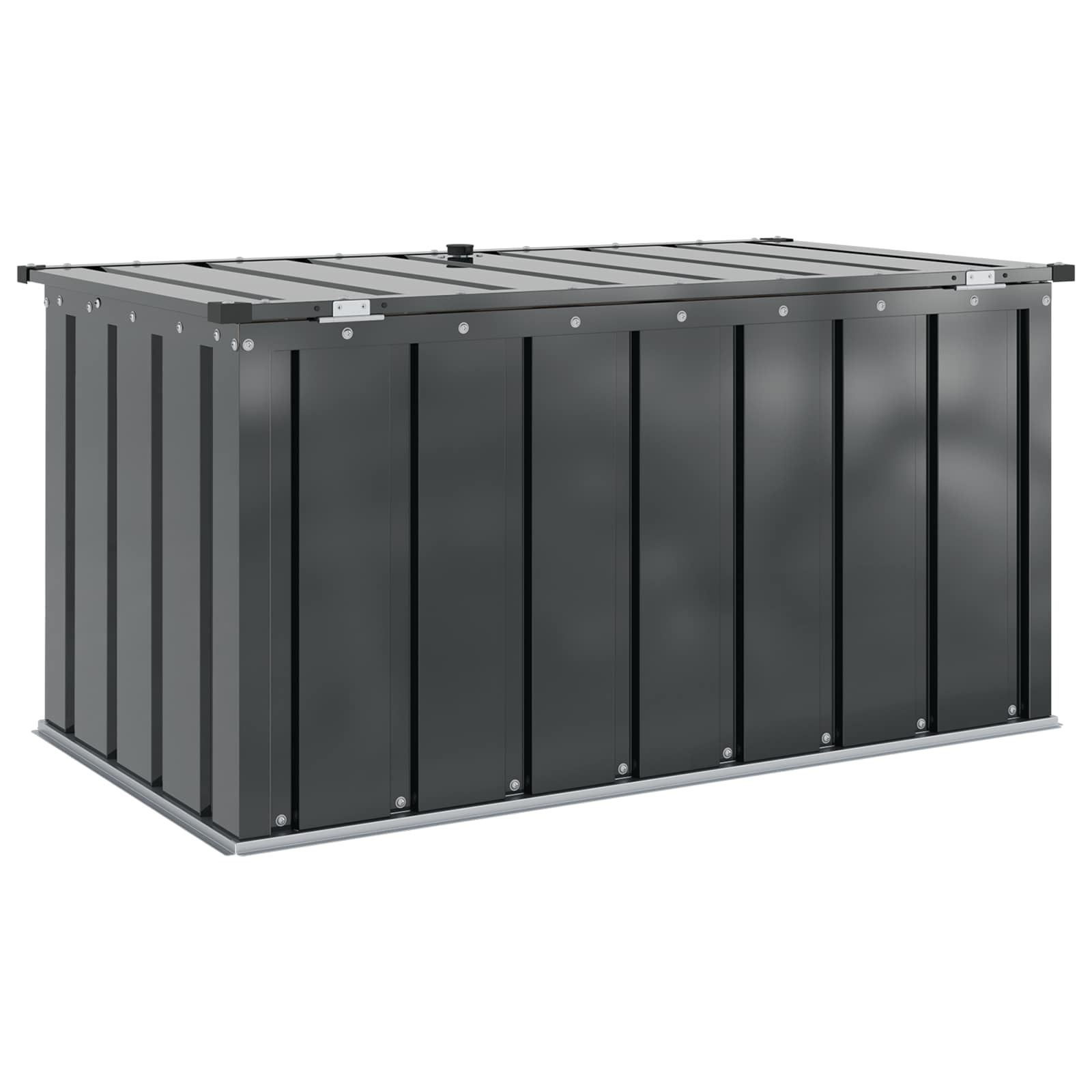vidaXL Tuinopslagdoos Zwart 101 x 56,5 x 50 cm Staal