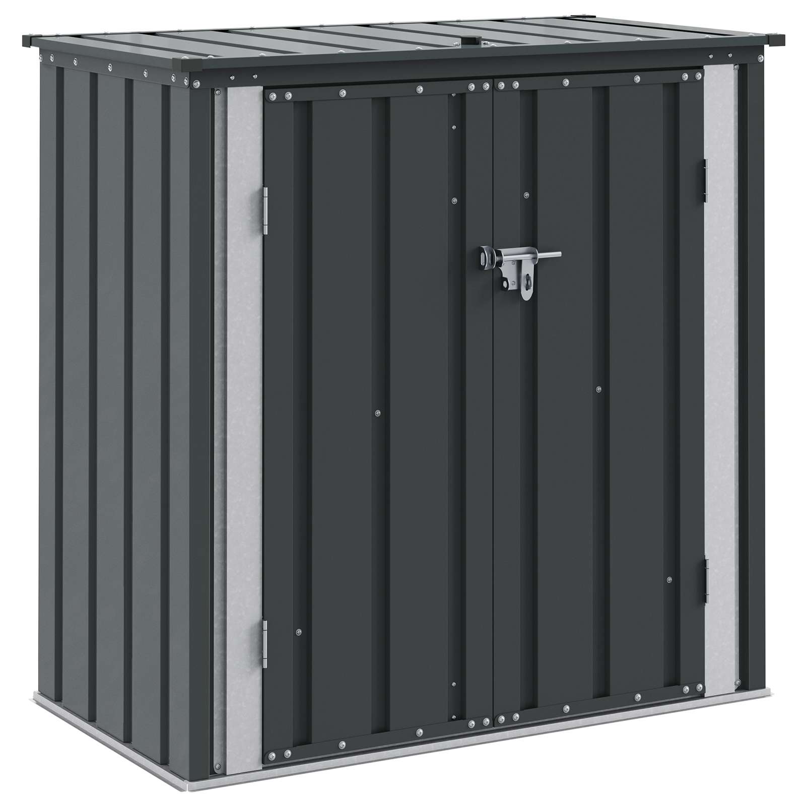vidaXL Tuinopslagdoos Zwart 101,5 x 57 x 100,5 cm Staal