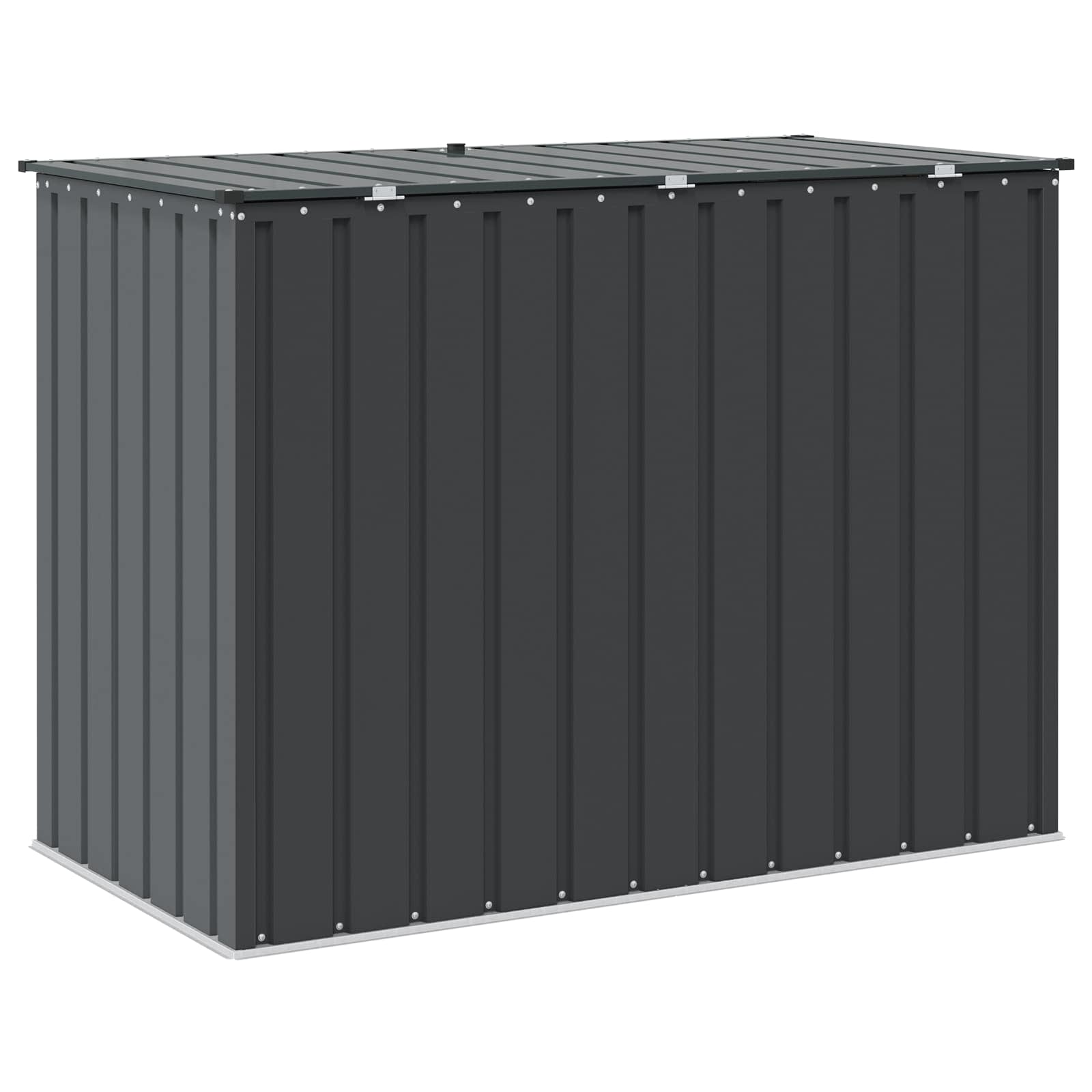vidaXL Tuinopslagdoos Zwart 151,5 x 82 x 110,5 cm Staal