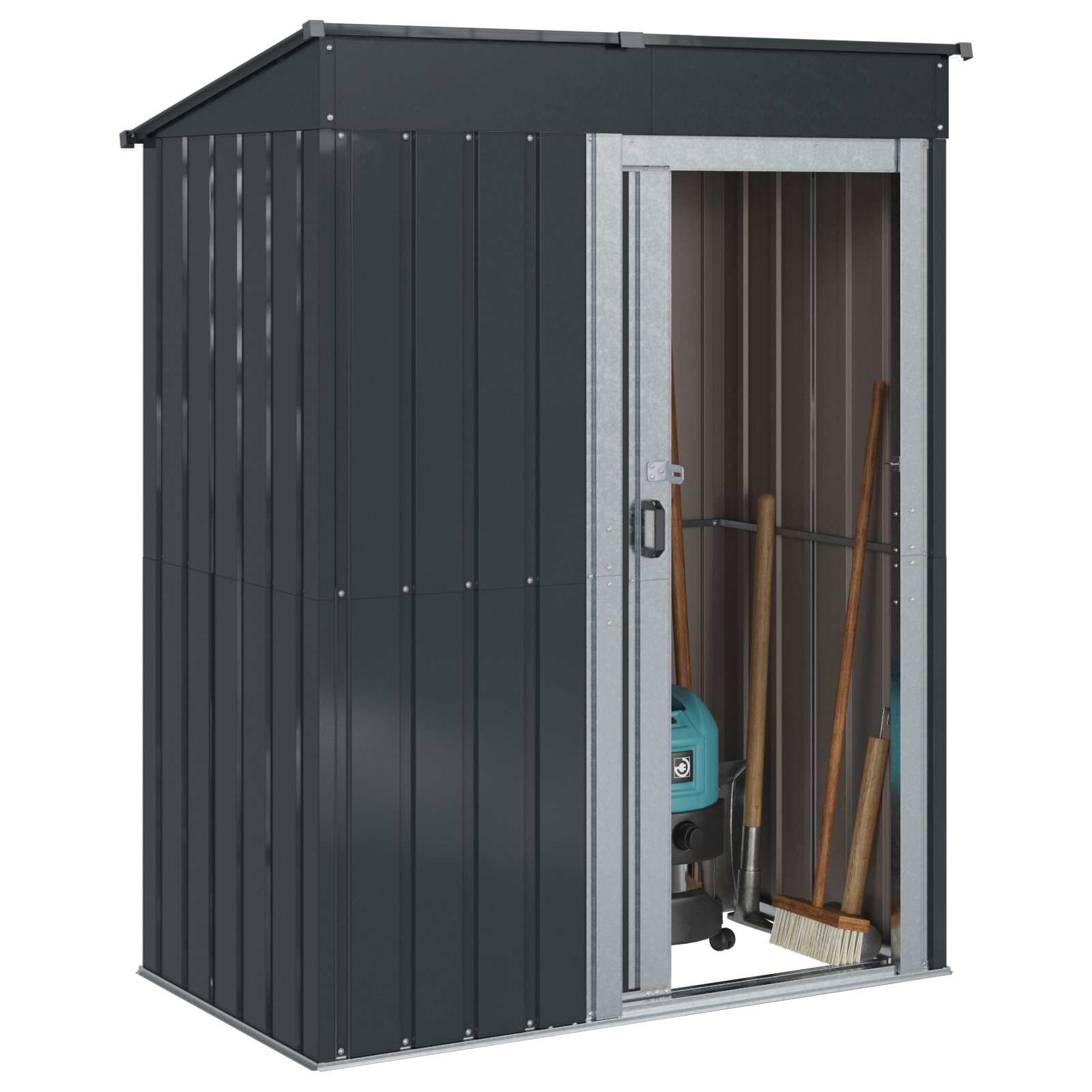 vidaXL Tuinhuisjes Antraciet 137 x 81 x 180 cm Metaal