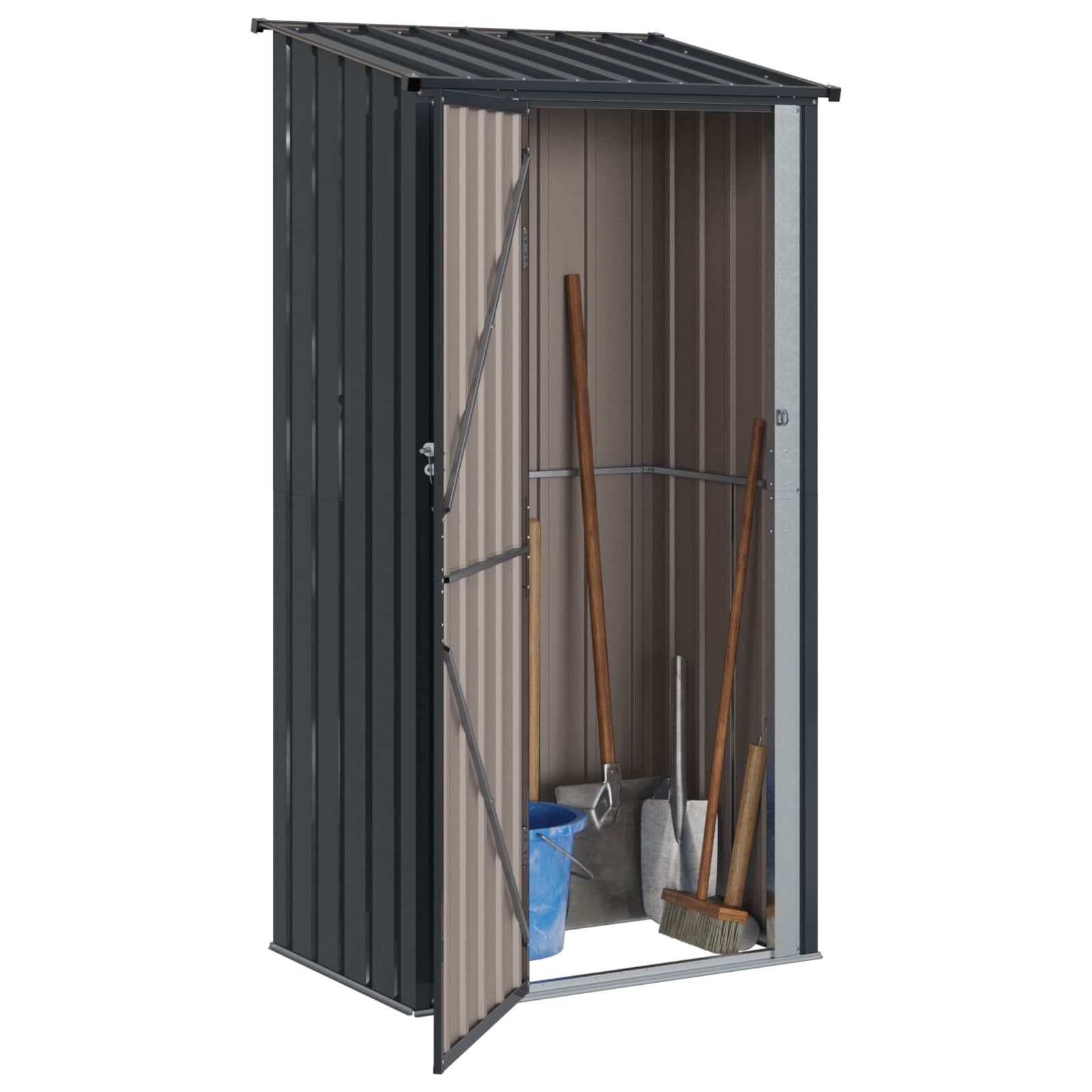 vidaXL Tuinhuisjes Bruin 103 x 74 x 200 cm Metaal