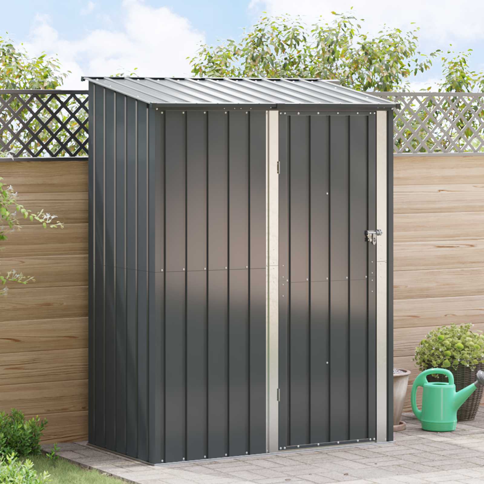 vidaXL Tuinhuisjes Bruin 103 x 74 x 200 cm Metaal