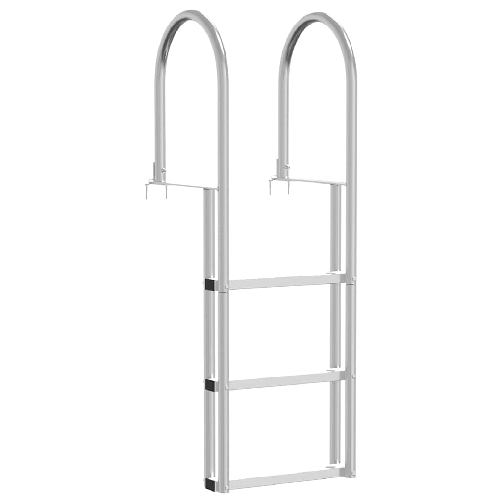 vidaxl Dock ladder Zilver 45 x 11.5 x 134 cm Aluminium