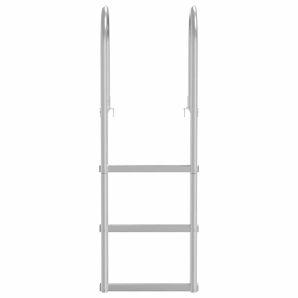 vidaxl Dock ladder Zilver 45 x 11.5 x 134 cm Aluminium