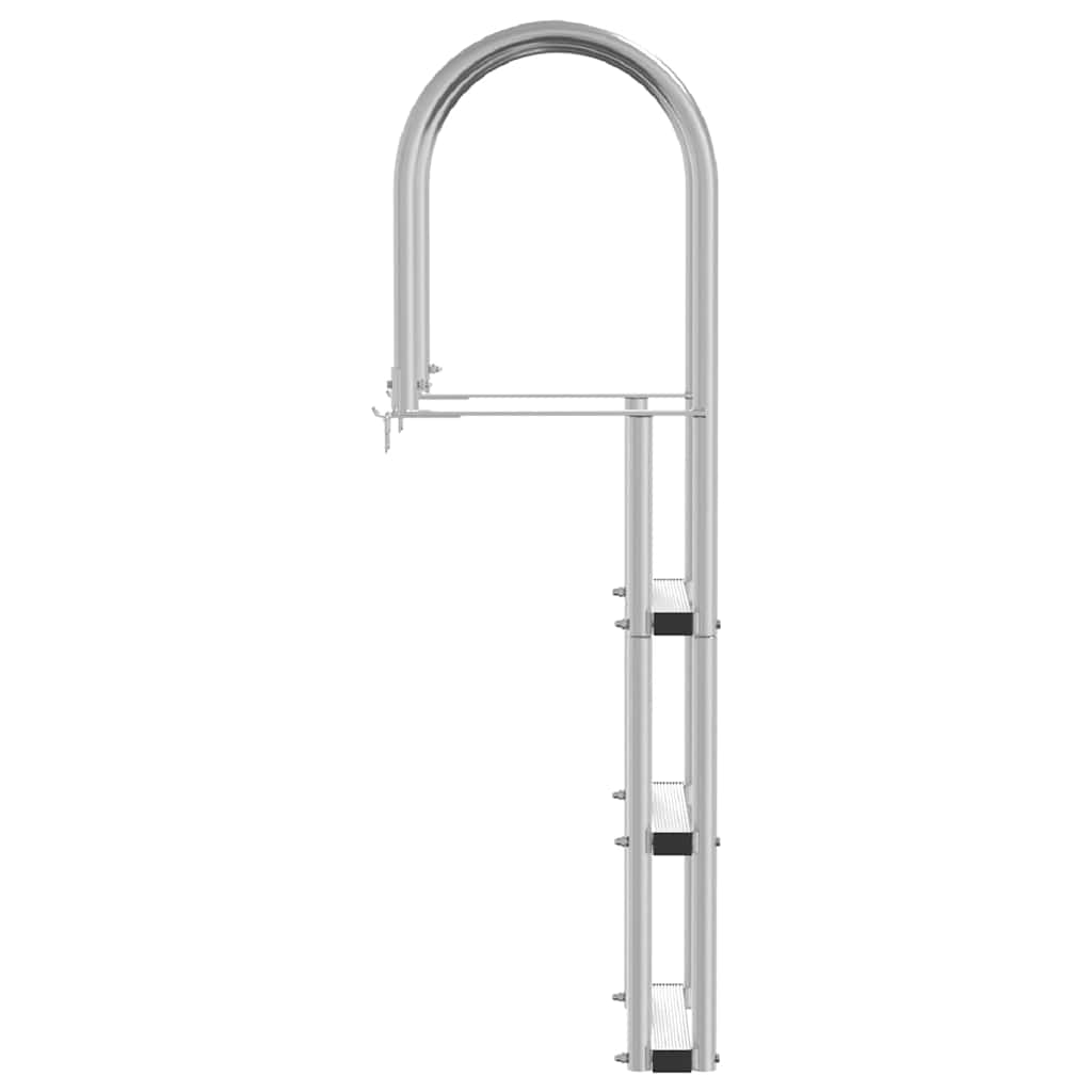 vidaxl Dock ladder Zilver 45 x 11.5 x 134 cm Aluminium