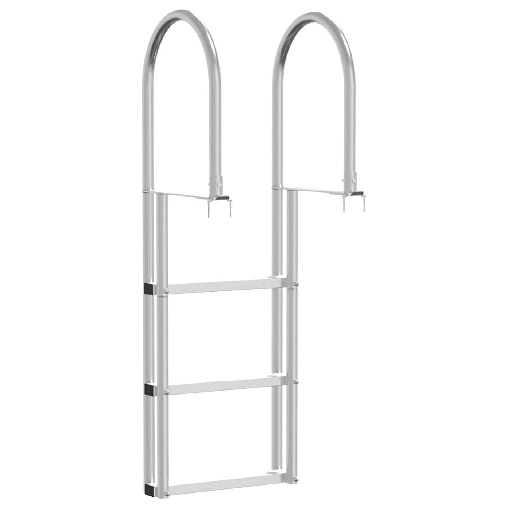 vidaxl Dock ladder Zilver 45 x 11.5 x 134 cm Aluminium