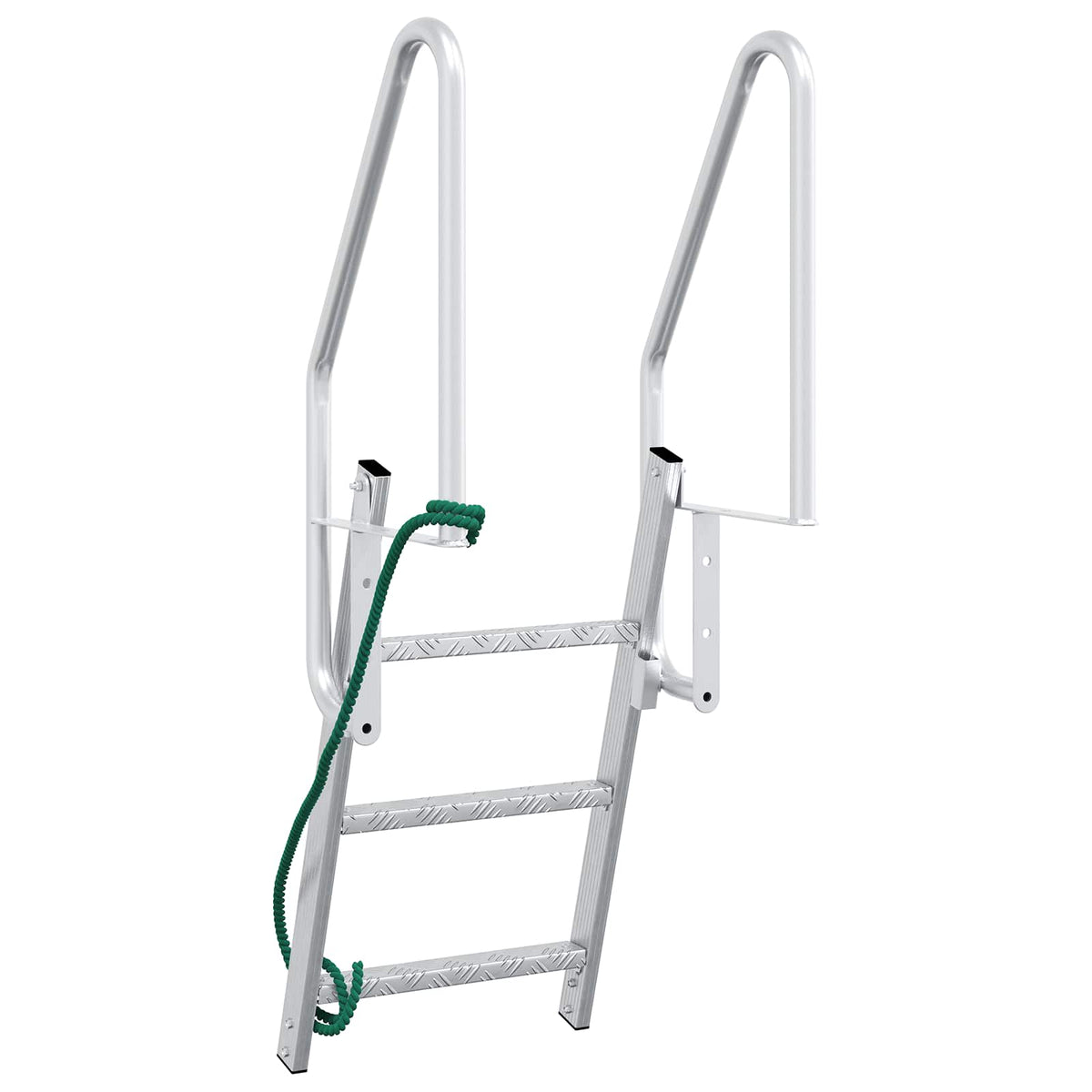 vidaXL Dock ladder Anders Zilver 58 x 77 x 144 cm Aluminium