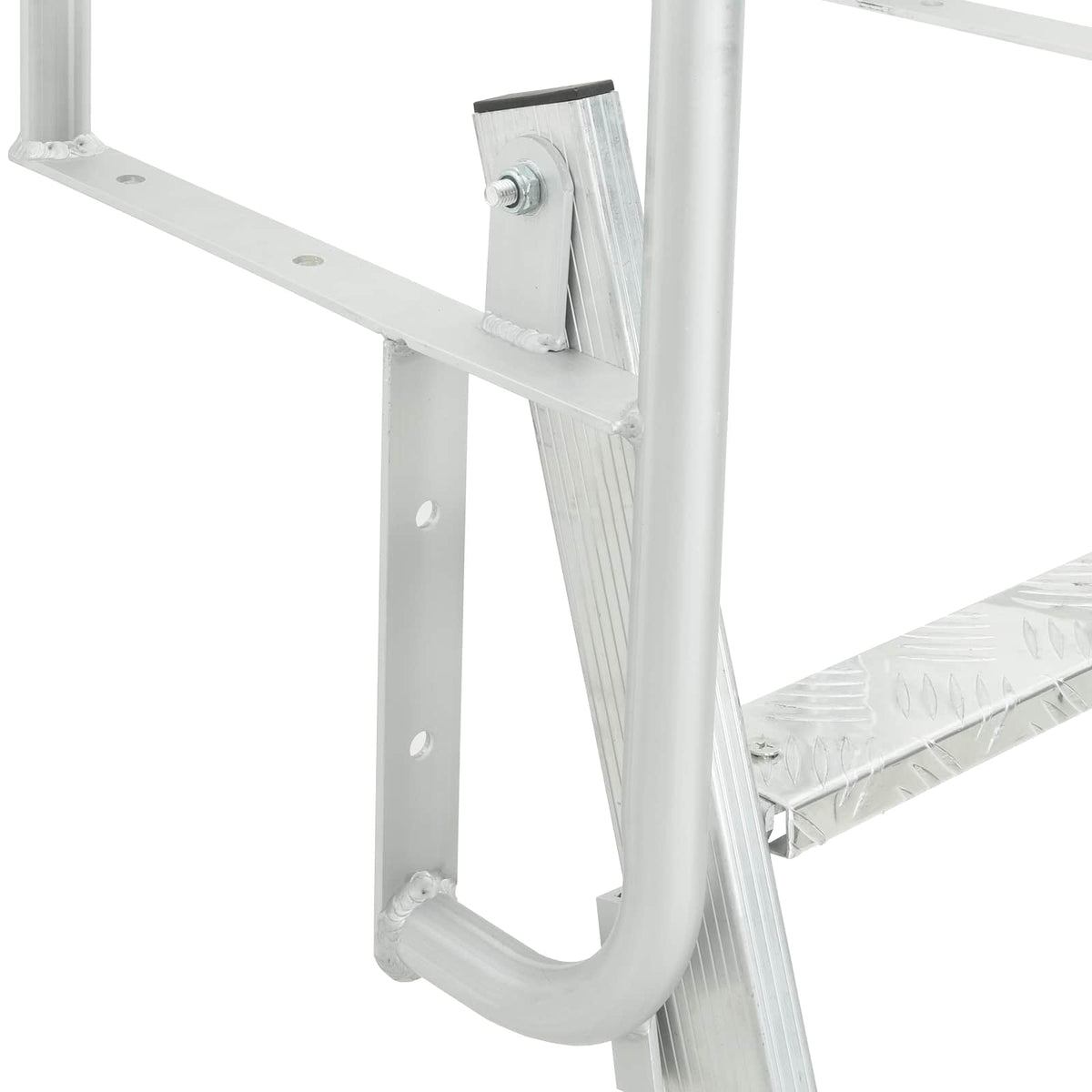 vidaXL Dock ladder Anders Zilver 58 x 77 x 144 cm Aluminium